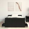 vidaXL Cadre de lit Ch&ecirc;ne noir 203 x 93 x 50 cm Bois d'ing&eacute;nierie