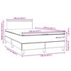 vidaXL Sommier &agrave; lattes de lit et matelas gris clair 120x210cm velours