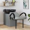 vidaXL Fauteuil de shampooing Gris clair et noir 63 x 141 x 92 cm