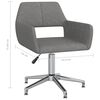 vidaXL Chaises pivotantes &agrave; manger lot de 4 Gris clair Tissu