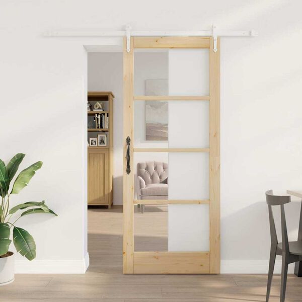 vidaXL Porte coulissante Naturel 83 x 202 cm