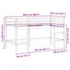 vidaXL Lit mezzanine d'enfants sans matelas avec &eacute;chelle 80x200 cm