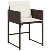 vidaXL Ensemble &agrave; manger de jardin et coussins 17 pcs marron rotin