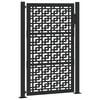 vidaXL Portail de jardin noir 100x150 cm en acier avec croix