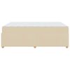 vidaXL Cadre de lit avec matelas Cr&egrave;me 140 x 200 cm tissu