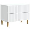 vidaXL Cabinet de chevet Blanc 62 x 34,5 x 48 cm Bois d'ing&eacute;nierie