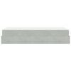 vidaXL Cadre de lit avec matelas avec matelas 2 pcs Gris clair Velours
