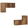 vidaXL Ensemble meuble TV 4 pcs Bois Ancien Bois d'ing&eacute;nierie