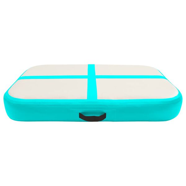 vidaXL Tapis gonflable de gymnastique avec pompe 60x100x10 cm PVC Vert