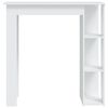 vidaXL Table de bar et &eacute;tag&egrave;re Blanc 102x50x103,5 cm Bois d'ing&eacute;nierie
