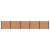 vidaXL Panneau de cl&ocirc;ture 5 pcs WPC et Aluminium Marron