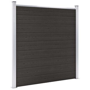 vidaXL Panneau de cl&ocirc;ture WPC 180x186 cm Noir