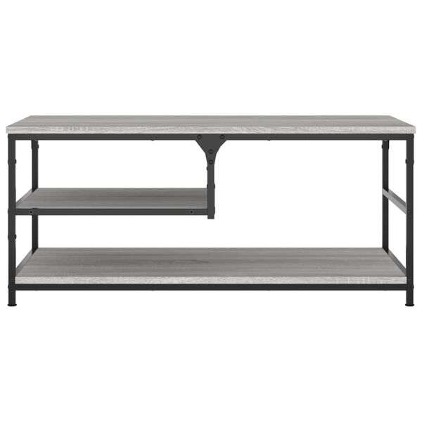vidaXL Table basse sonoma gris 90x49x40 cm bois d'ing&eacute;nierie