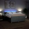 vidaXL Sommier &agrave; lattes de lit avec matelas Gris clair 200x200cm Tissu