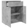 vidaXL Buffet Gris b&eacute;ton 60x30x75 cm Bois d'ing&eacute;nierie