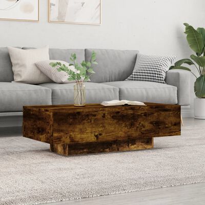 vidaXL Table basse chêne fumé 100x49,5x31 cm bois d'ingénierie