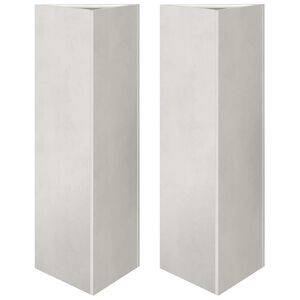 vidaXL Jardini&egrave;res 2 pcs triangulaire 30x26x75 cm acier inoxydable