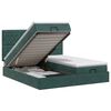 vidaXL Lit ottoman avec matelas 2 pc Vert fonc&eacute; Velours