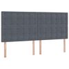 vidaXL Lit avec rangement et matelas Gris fonc&eacute; 200 x 200 cm Velours