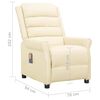 vidaXL Fauteuil de massage Crème Similicuir