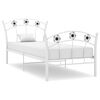 vidaXL Cadre de lit sans matelas blanc m&eacute;tal 90x200 cm