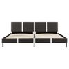 vidaXL Lit avec matelas Gris et blanc Similicuir 180 x 200 cm