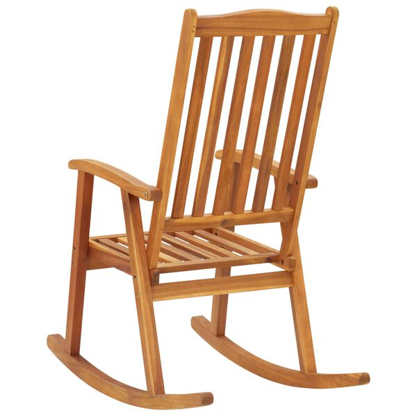vidaXL Chaise &agrave; bascule bois d'acacia massif