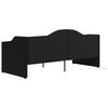 vidaXL Lit avec matelas et &eacute;clairage USB Noir Tissu 90x200 cm