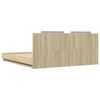 vidaXL Cadre de lit avec LED sans matelas ch&ecirc;ne sonoma 180x200 cm
