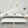 vidaXL Cadre de lit avec t&ecirc;te de lit Blanc 200 x 210 cm Pin massif