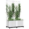 vidaXL Jardini&egrave;re avec treillis Blanc 80x40x136 cm PP