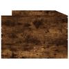 vidaXL Cadre de lit avec tiroirs sans matelas ch&ecirc;ne fum&eacute; 90x200 cm
