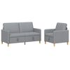 vidaXL Canap&eacute; avec rangement 2 pc Gris clair Polyester