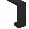 vidaXL Pieds de meuble 2 pcs Noir 37,6 x 4 x 10 mm Fer