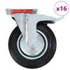 vidaXL 16 pcs Roulettes pivotantes 200 mm