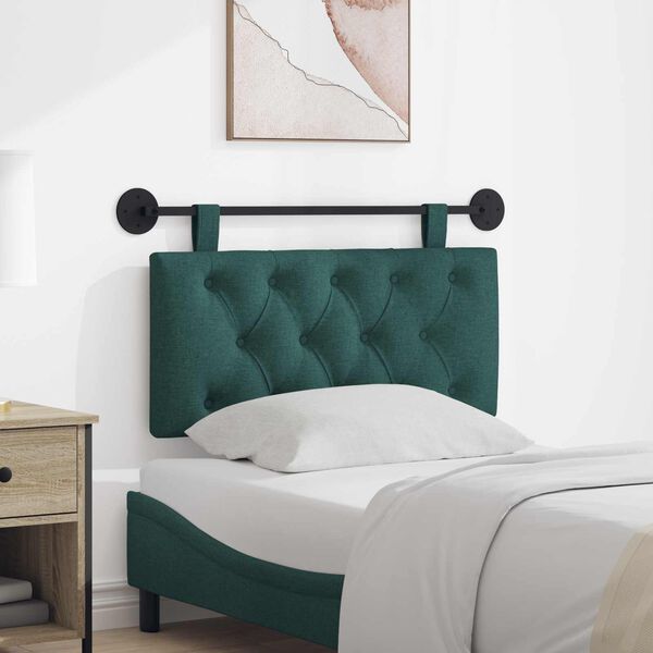vidaXL T&ecirc;te de lit suspendue Vert fonc&eacute; 100 x 55 x 7 cm tissu