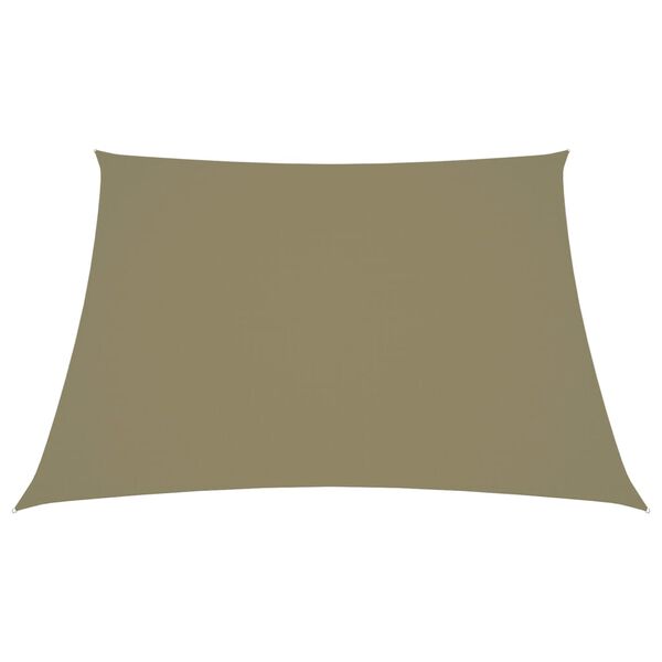 vidaXL Voile de parasol Tissu Oxford trap&egrave;ze 2/4x3 m Beige