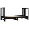 vidaXL Lit coulissant sans matelas noir 2x(90x190) cm