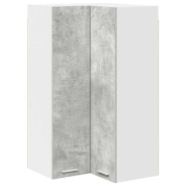 vidaXL Armoire suspendue Gris b&eacute;ton et Blanc 57 x 57 x 100 cm