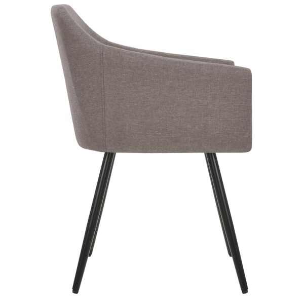 vidaXL Chaises &agrave; manger lot de 2 taupe tissu