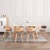 vidaXL Chaises &agrave; manger lot de 6 bois courb&eacute; et tissu taupe