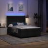 vidaXL Lit &agrave; ressort LED avec matelas Noir 140 x 190 cm tissu