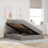 vidaXL Lit avec rangement et matelas Taupe 140 x 190 cm Polyester