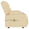 vidaXL Fauteuil de massage inclinable et porte-gobelets 2 places crème