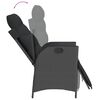 vidaXL Ensemble &agrave; manger de jardin coussins 5pcs Noir R&eacute;sine tress&eacute;e