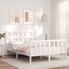 vidaXL Cadre de lit sans matelas blanc 120x200 cm bois de pin massif