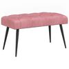 vidaXL Banc avec capitonnage bouton Rose 80 x 40 x 46 cm Velours
