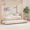 vidaXL Cadre de lit Naturel 75 x 190 cm Pin massif