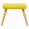 vidaXL Chaise de relaxation avec tabouret Jaune moutarde Tissu