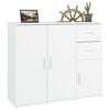 vidaXL Buffet Blanc 91x29,5x75 cm Bois d'ing&eacute;nierie